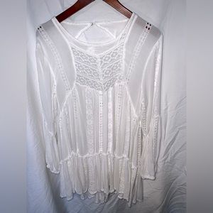 White Lace Mini Dress